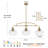 3-Light Gold Island Light for Kitchen-752855210