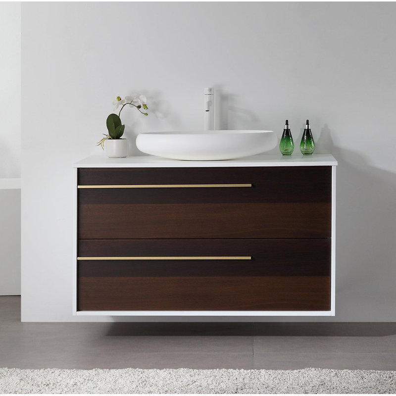 Nika 42" Wall-Mounted Single Bathroom Vanity Set