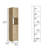Linen Cabinet Albany, Four Interior Shelves, Light Oak Finish-534028138