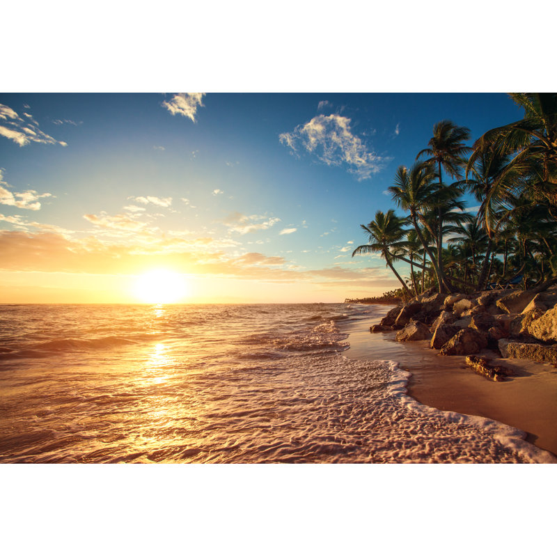 Tropical Beach - Wrapped Canvas Print, 51cm H x 76cm W x 3.8cm D