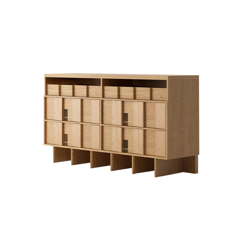 Commode 6 tiroirs Light Luxury, Brun orangé