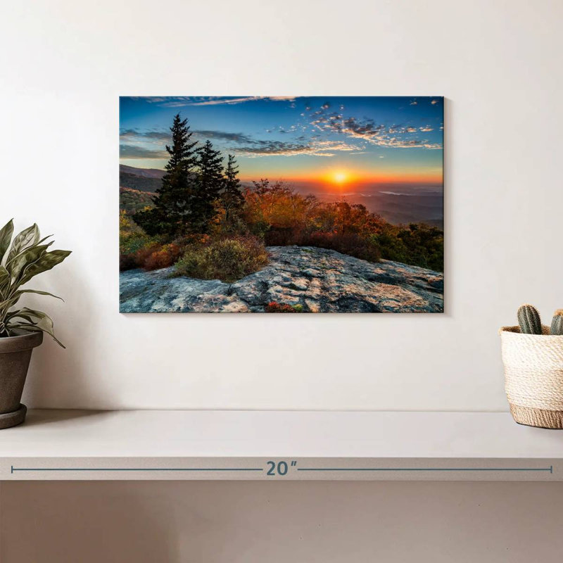 Alvord Blue Ridge Mountains Sunset, 8" H x 12" W