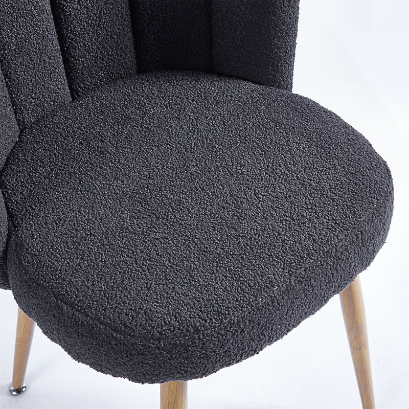 Modern Accent Chair(Set Of 2 ) With Iron Tube Wood Color Legs, Gray