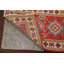 Tapis de couloir rouge en laine noué à la main de conception unique 1 pi 11 po x 5 pi 7 po New Age