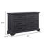 60" Wide Dresser in a Charcoal Finish