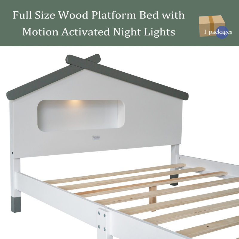 Isabelle &amp; Max™ Full Size Bed Frame With House-Shaped Headboard 