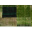 Tapis vert en laine patiné 7 x 10