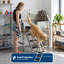 Station de lavage pour chiens en acier inoxydable de 46 po, baignoire de toilettage robuste avec escalier, porte gauche / droite