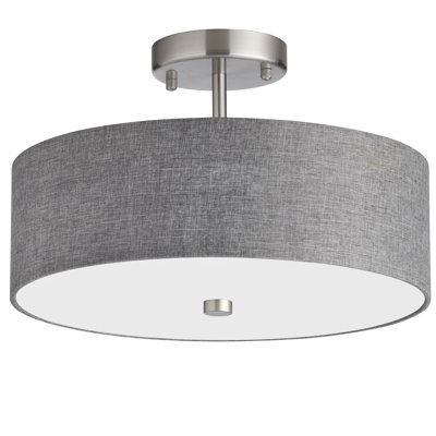 Shriner Fabric Semi Flush Mount