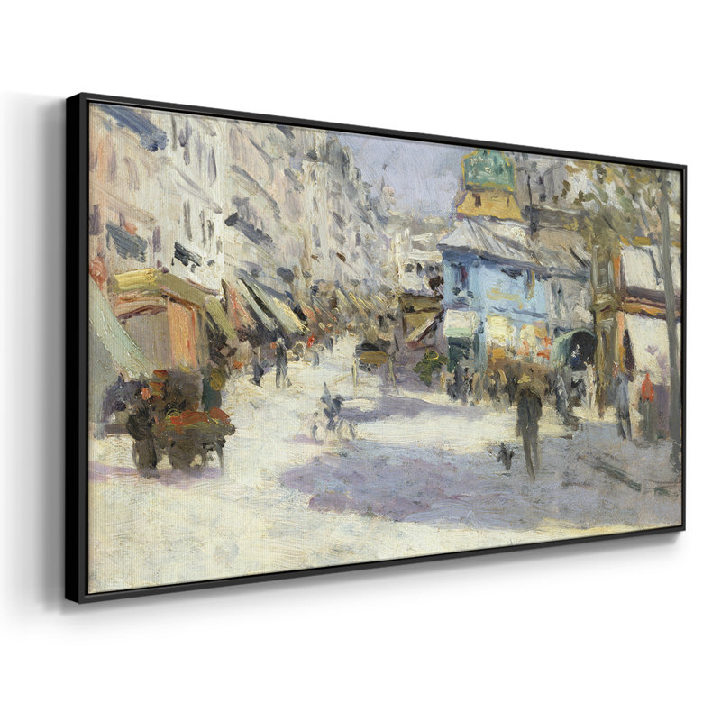 «Landscape Series» - CD XXII - Toile tendue avec châssis encadré - Prêt à être accroché, Argent argent, H 21 po x l 41 po