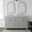 Freestanding vanity with two sinks