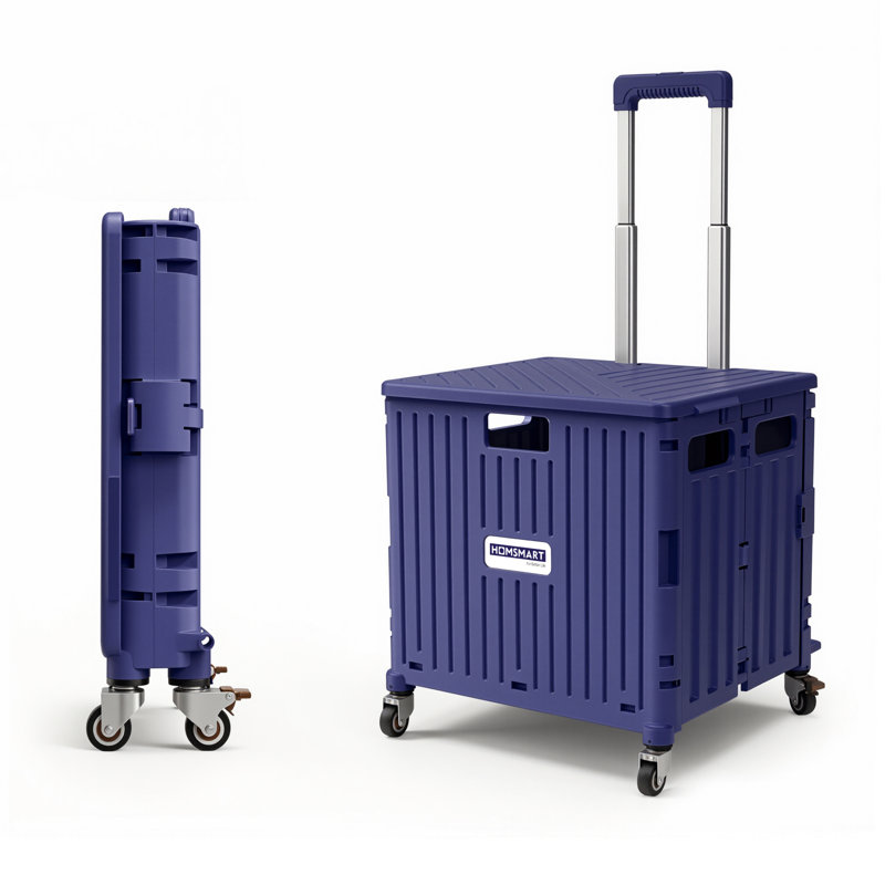Chariot à roulettes pliable Viviendo 65L, mauve