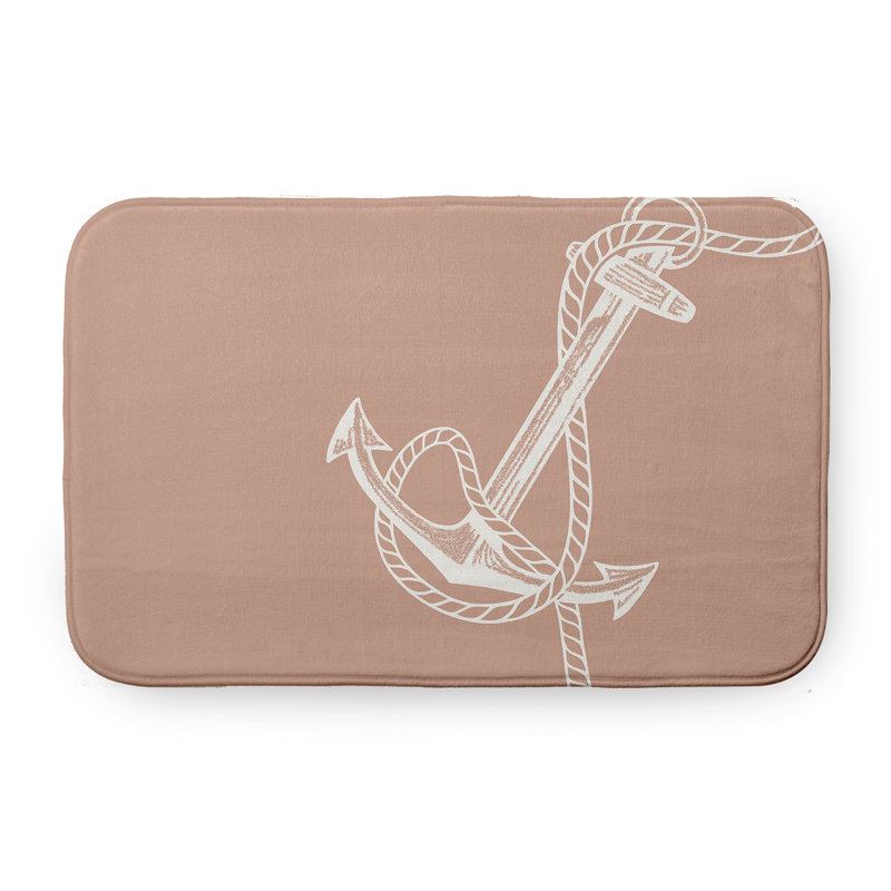 Tapis de bain Nautical Nights, L 17 po x L 24 po, Rose