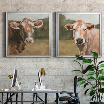 " On The Pasture I " 2 - Pieces Painting Print