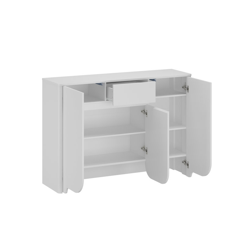 47.2'' W Elegant Sideboard With Drawer And Curved Shape Doors