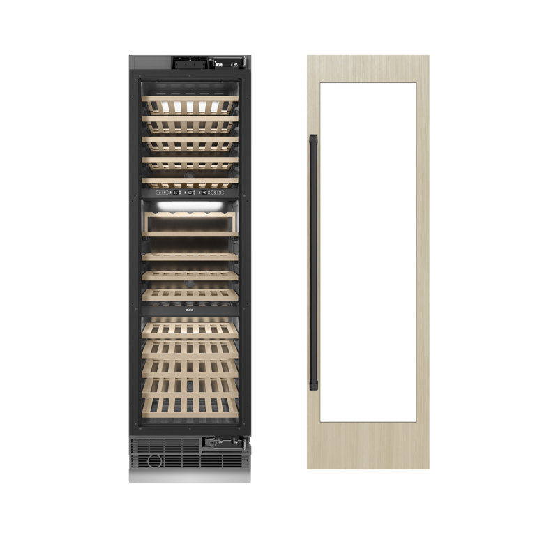ZLINE Autograph 24 in. Triple Zone 100 Bottle Panel Ready Column Wine Cooler, Matte Black