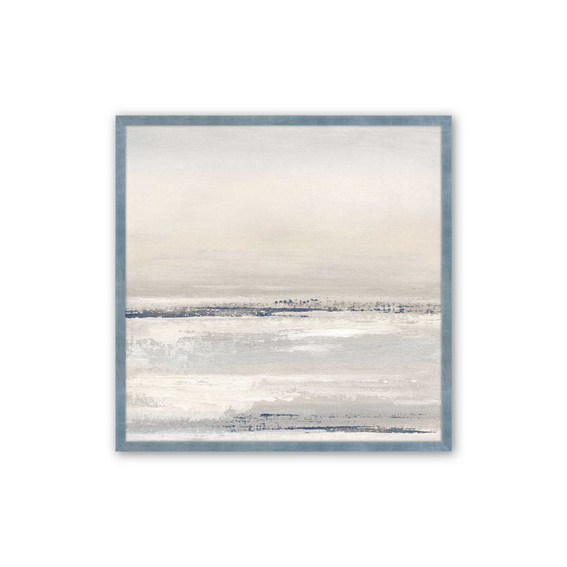 «Ethereal Tide V2 Abstract» sur papier, H 21,5 po x l 21,5 po, Cadre électrique ciel électrique