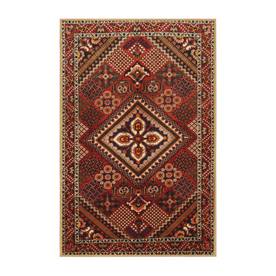 Tapis traditionnel rouge / crème