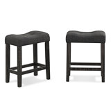 Button Tufted Counter Height Stool, Set of 2