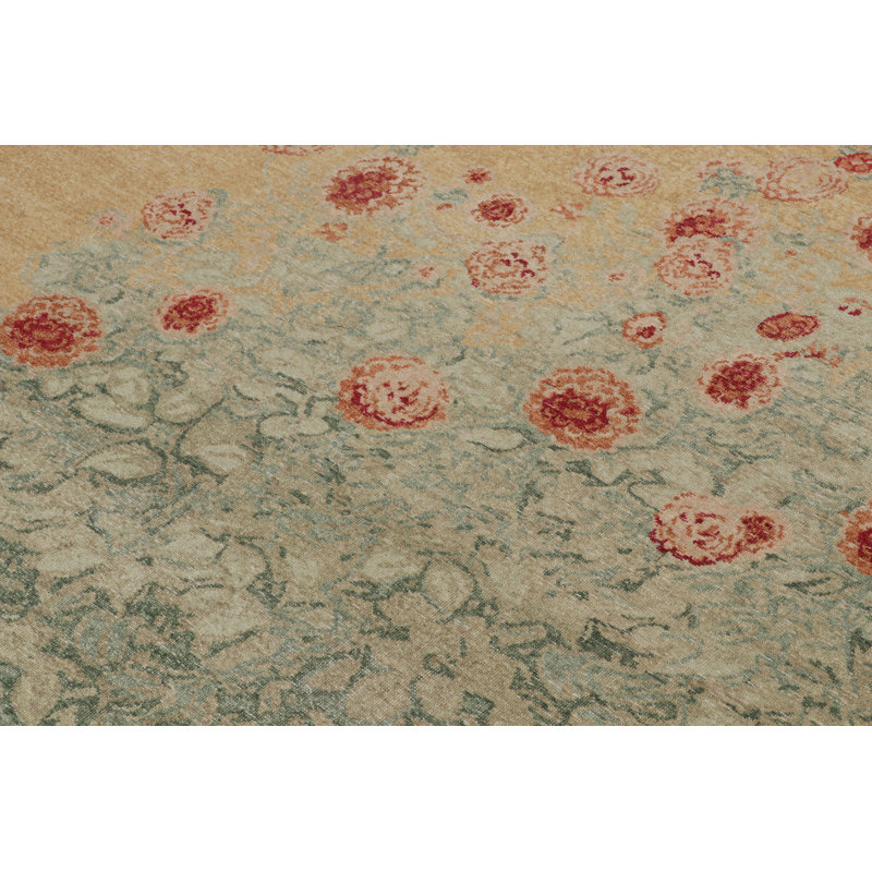 Rug & Kilim’S Distressed Transitional Rug In Polychromatic Floral Patterns, Runner 3' x 10'