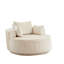 Chaise pivotante en mousse à 360 degrés avec tissu moelleux en chenille et coussin, pour salle de projection en mousse