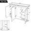 Armoire à miroir murale 35 pouces tout-en-un avec tablettes réglables-1467673478