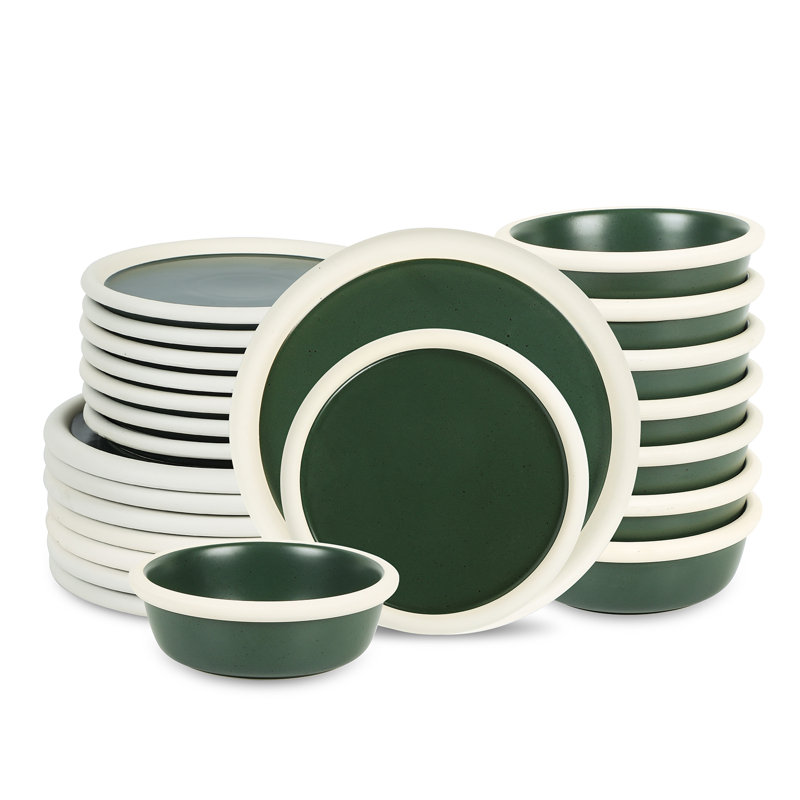 Stone Lain Capri 24-Piece Dinnerware Set Stoneware, Gray