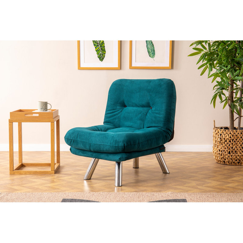 Fauteuil convertible l 43,7 po Haana, Tissu vert pétrole