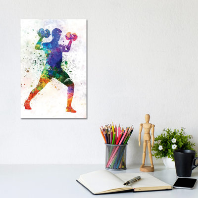 Man Exercising Weight Training by Paul Rommer - Wrapped Canvas Gallery-Wrapped Canvas Giclée
