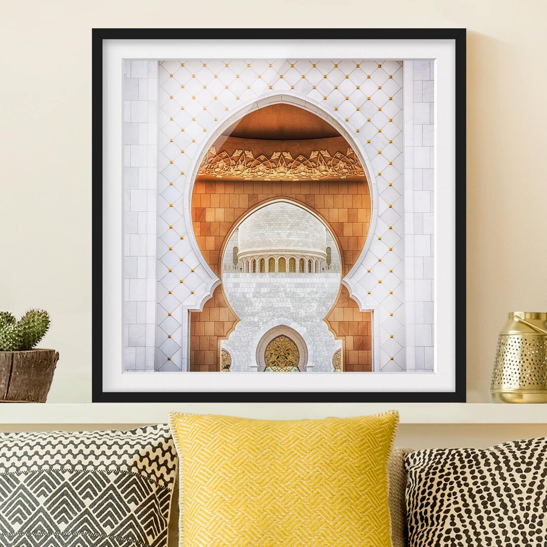 Gerahmtes Papierbild Tor der Moschee