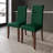 Brown Wooden Dining Chair With Velvet Cover-2011609390