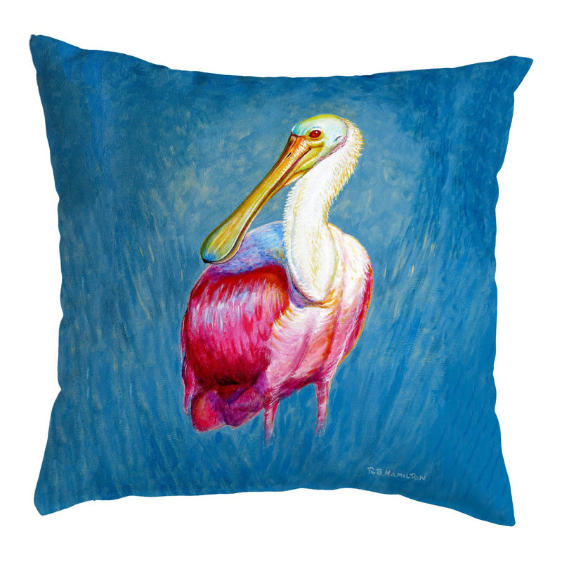  Housse et insert de coussin extérieur carré Spoonbill Portrait