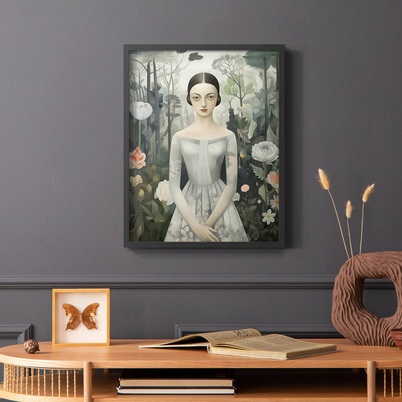 WOMEN Series DLII - reproduction encadrée de qualité supérieure - prête à être accrochée - aucun clou requis, Noir