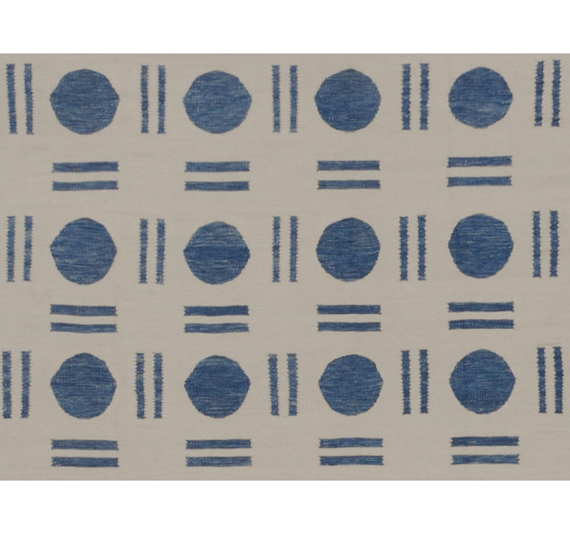 Geometric Area Rug in Beige/Blue