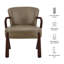 Fauteuil d'appoint rembourré en similicuir Arden-969159938-969159942
