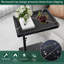 Table de bout noire pivotante réglable en forme de C 360 