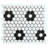 1" X 1" Thassos White and Black Marble Honeycomb Mosaic Wall & Floor Tile