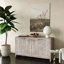 Armoire de rangement à 4 portes en bois de style campagnard Accent-996015134