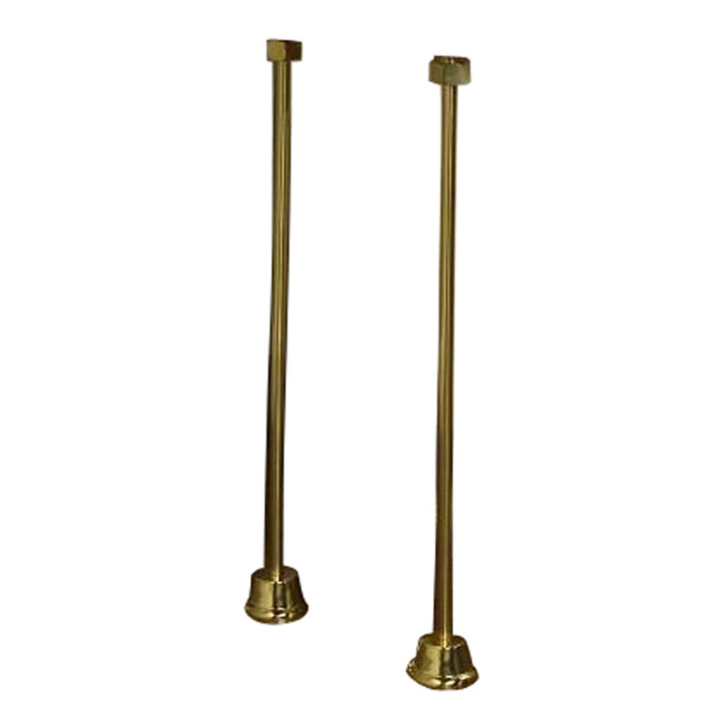 66'' x 32'' Freestanding Soaking Cast Iron Bathtub, Polished Brass