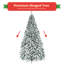 Arbre de Noël régulier vert / blanc en PVC artificiel-693136280