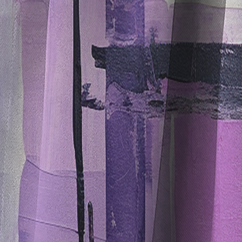 Ansell - Rideau tachisme - Rideau abstrait occultant - 1 panneau, L 52 po x L 90 po