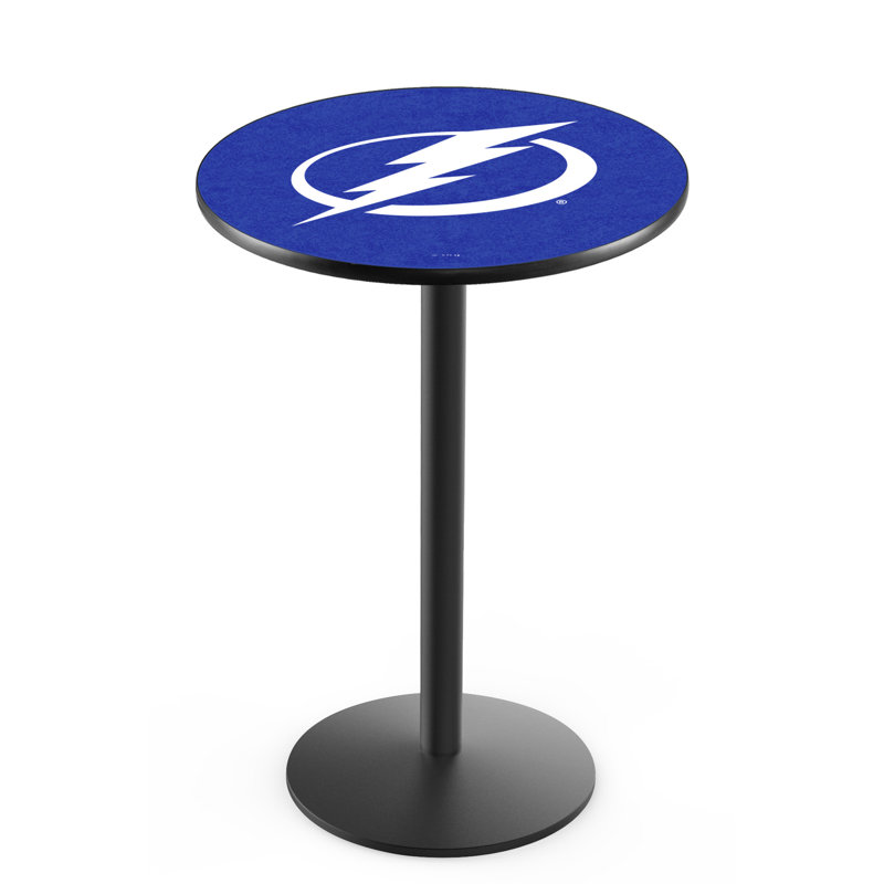 Table bistro NHL, Noir froissé, Tampa Bay Lightning