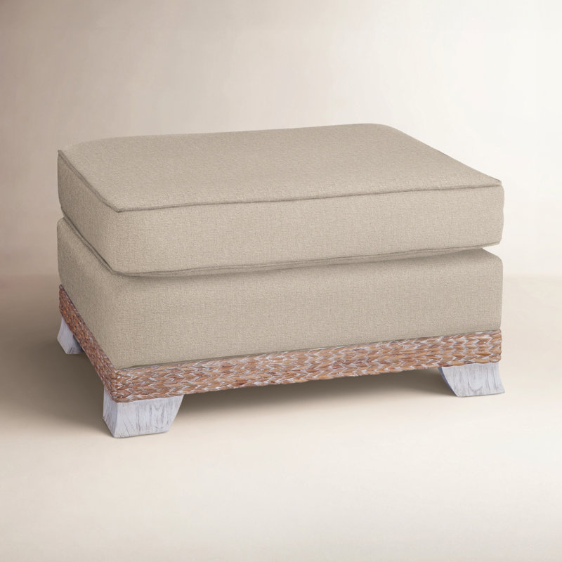Fairwind Upholstered Ottoman, Eggshell Crypton Performance; 0884-93