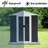 5X3 Feet Dark Grey Outdoor Storage Shed With Aluminum Alloy Frame With Base-118183510