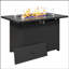Foyer de table d'extérieur au gaz 43 po 2-en-1 The Hearth & Table | Foyer noir 50 000 BTU certifié avec CSA et couvercle en verre