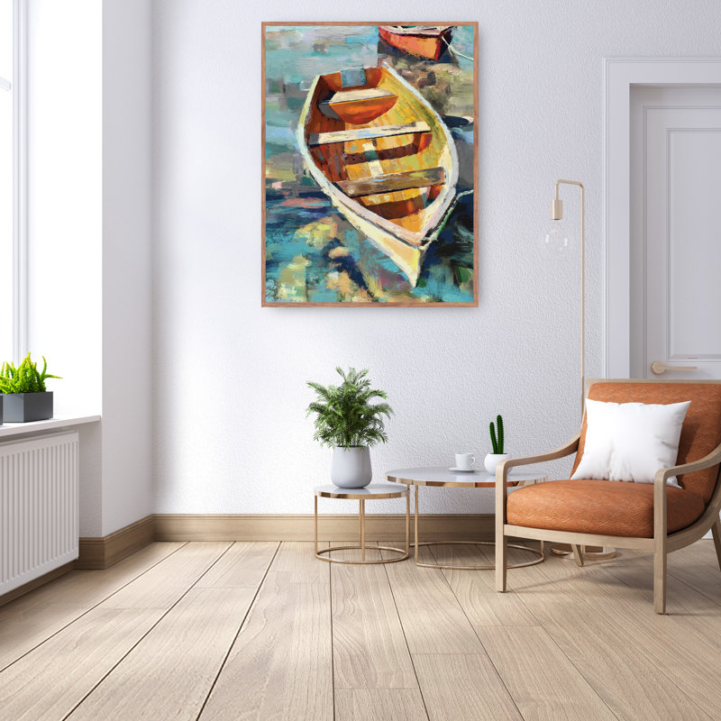 Coastal Breeze Blue and White Canvas Art Print, 31" x 31"