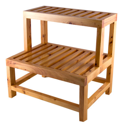 2 - Step Wood Lightweight Step Stool