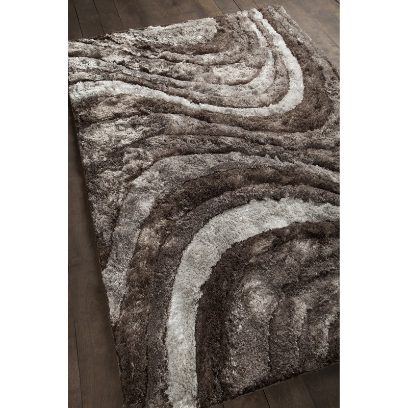 Tapis en polyester à poils longs Helene, Rectagle 9 pi x 13 pi