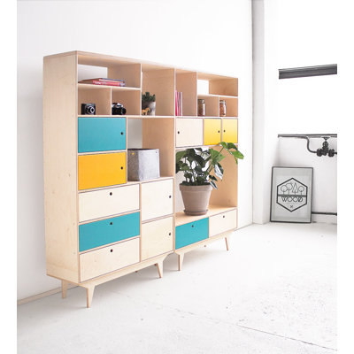 Meza 170 cm H x 210 cm W Library Bookcase