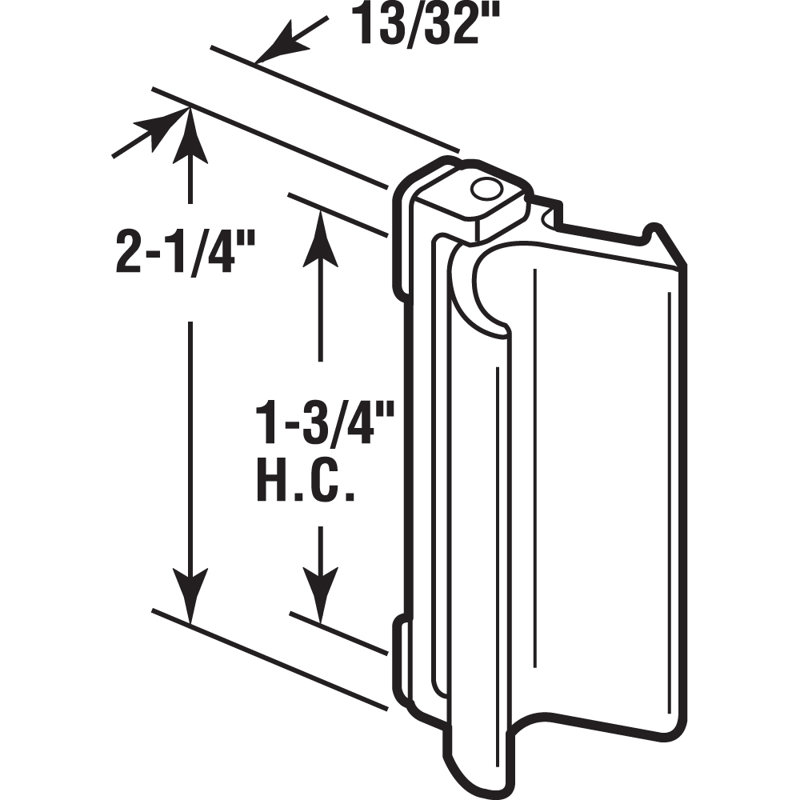 Loquet et poignée pour fenêtre coulissante à ressort Prime-Line, aluminium (paquet simple)